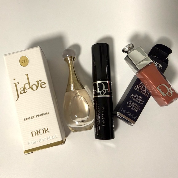 Dior J'adore and Rouge Dior Set with Mini Mascara and lip - Picture 3 of 4